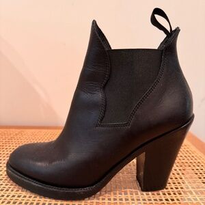 ACNE LEATHER ANKLE BOOTS